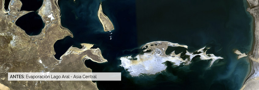 Evaporación Lago Aral, Asia - Selper