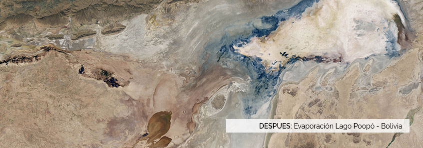 Evaporación Lago Poopó - Bolivia - Selper